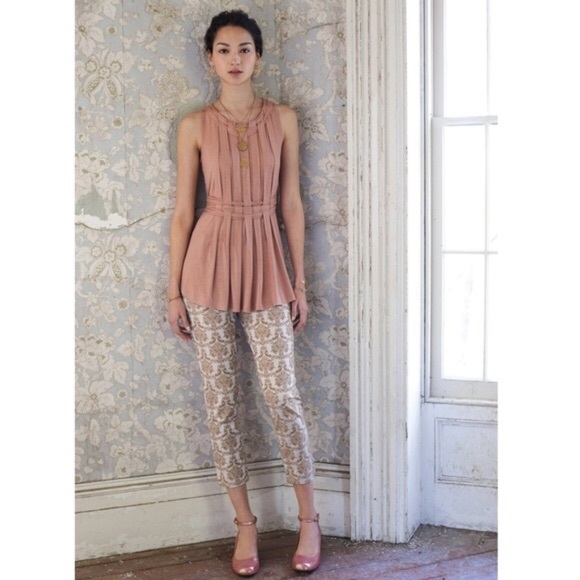 Anthropologie Tops - Anthropologie pink pleated avant tank